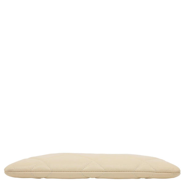 CHANEL Interlocking CC Quilted 19 Leather O-Case Off White