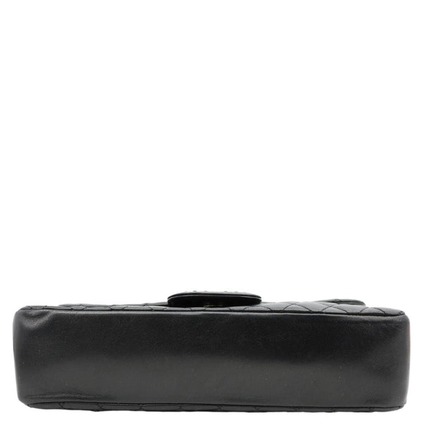 CHANEL Westminster Pearl Flap Medium Quilted Lambskin Shoulder Bag Black