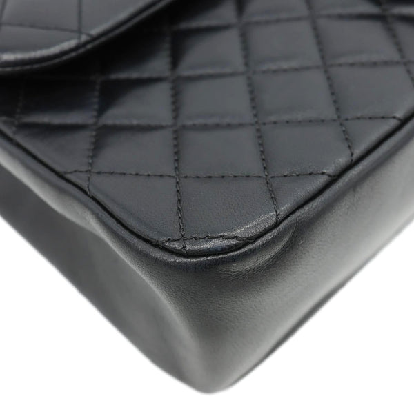 CHANEL Westminster Pearl Flap Medium Quilted Lambskin Shoulder Bag Black