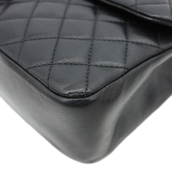 CHANEL Westminster Pearl Flap Medium Quilted Lambskin Shoulder Bag Black
