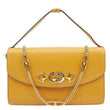 GUCCI Zumi Flap Smooth Leather Shoulder Bag Yellow 572375