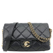 CHANEL Crush On Chains Flap Quilted Lambskin Leather Crossbody Bag Black