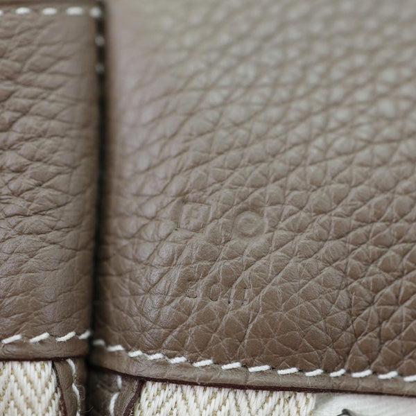 HERMES Alfred 35 Clemence Leather Messenger Bag Brown