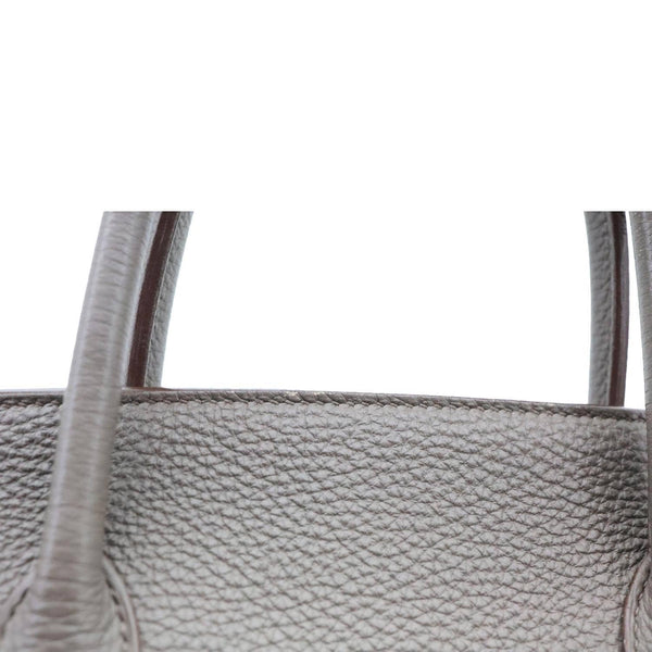 HERMES Birkin 40 Togo Leather Satchel Bag Etoupe