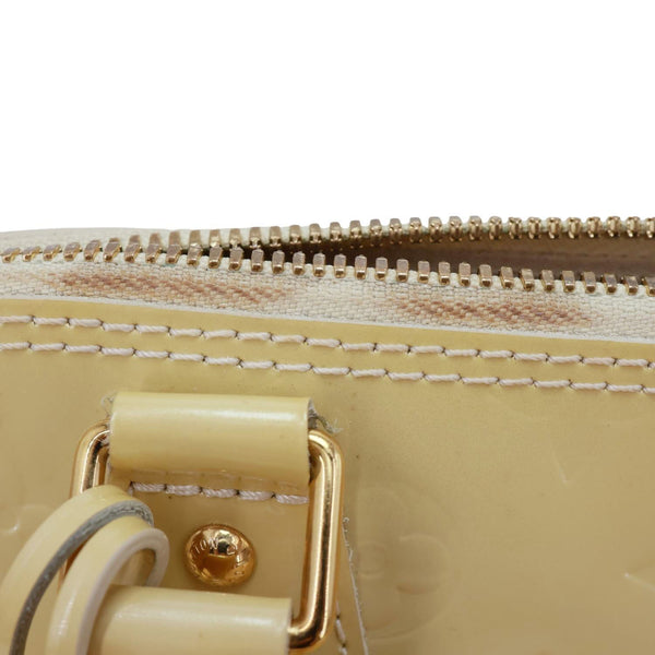 LOUIS VUITTON Alma PM Monogram Vernis Satchel Bag Yellow