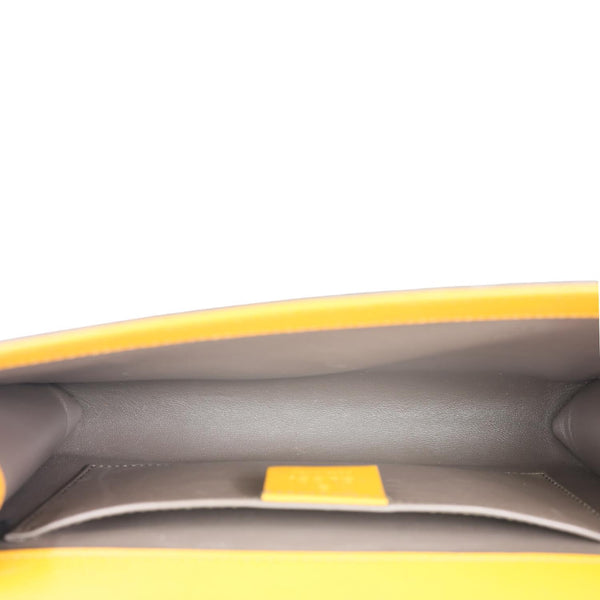 GUCCI Zumi Flap Smooth Leather Shoulder Bag Yellow 572375