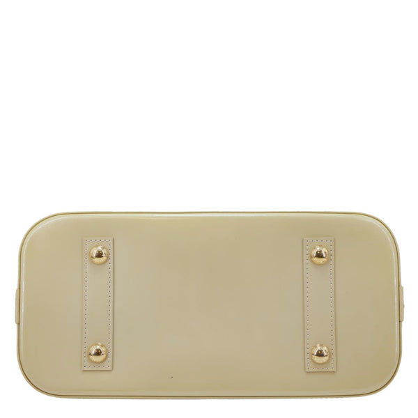 LOUIS VUITTON Alma PM Monogram Vernis Satchel Bag Yellow