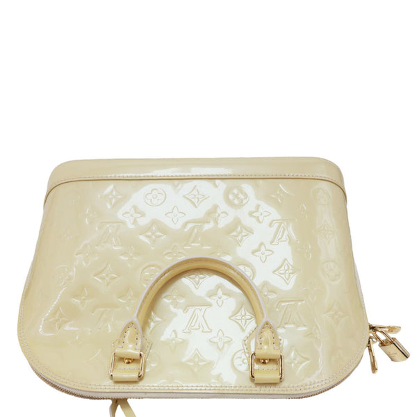 LOUIS VUITTON Alma PM Monogram Vernis Satchel Bag Yellow