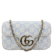 GUCCI GG Marmont Mini Quilted Sponge Boucle Shoulder Bag Light Blue 841290
