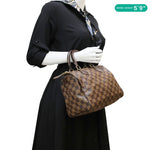 LOUIS VUITTON Speedy 25 Damier Ebene Satchel Bag Brown