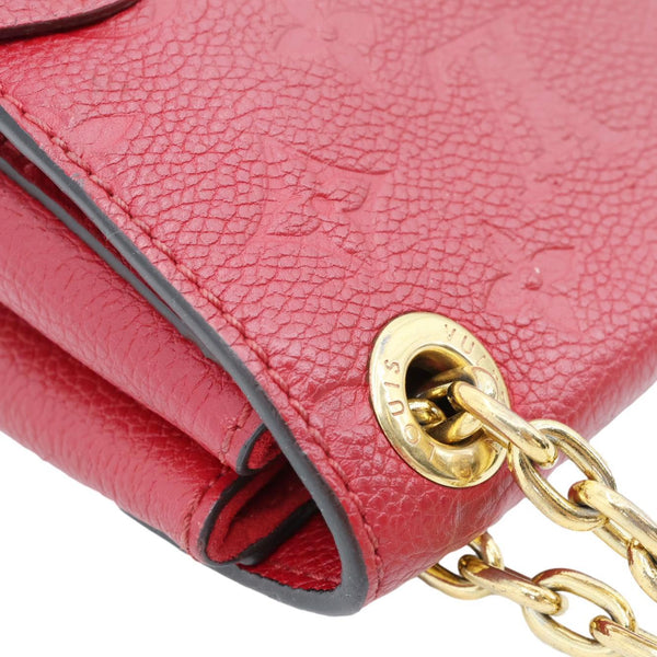 LOUIS VUITTON Vavin BB Monogram Empreinte Leather Shoulder Bag Red