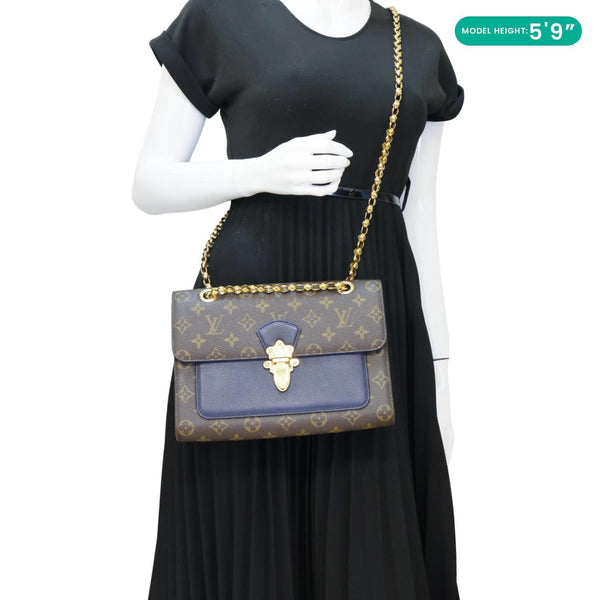 LOUIS VUITTON Victoire Monogram Canvas Crossbody Bag Blue