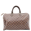 LOUIS VUITTON Speedy 35 Damier Ebene Satchel Bag Brown