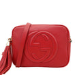 GUCCI Soho Disco Camera Leather Crossbody Bag Red 308364