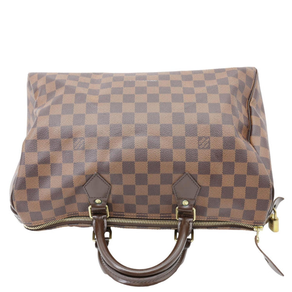 LOUIS VUITTON Speedy 35 Damier Ebene Satchel Bag Brown