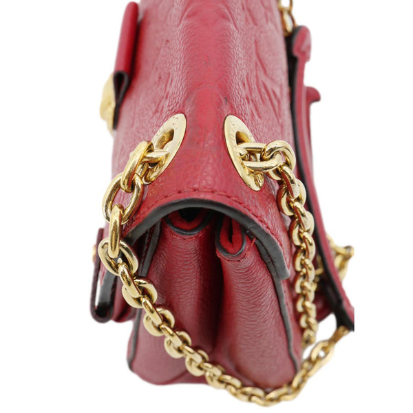 LOUIS VUITTON Vavin BB Monogram Empreinte Leather Shoulder Bag Red