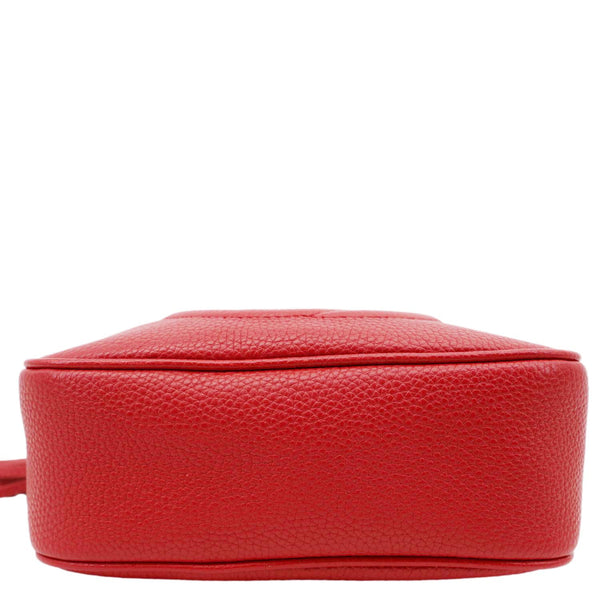 GUCCI Soho Disco Camera Leather Crossbody Bag Red 308364