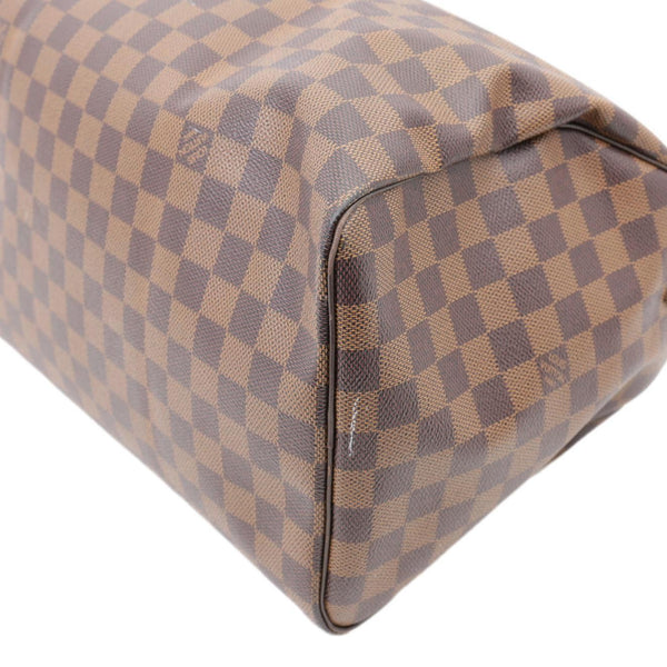 LOUIS VUITTON Speedy 35 Damier Ebene Satchel Bag Brown