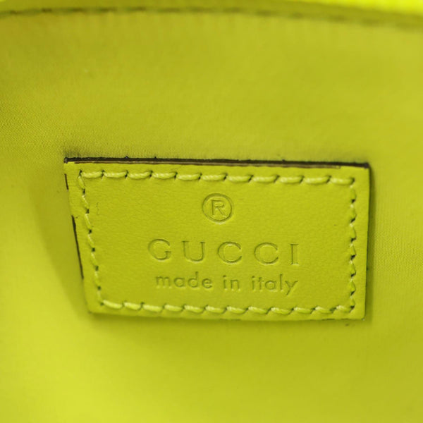 GUCCI Edge Cylinder Mini GG Matte Rubber Fabric Shoulder Bag Green 834248