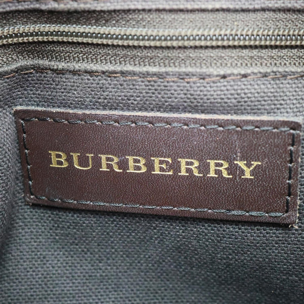BURBERRY Hartham Haymarket Check Canvas Shoulder Bag Brown