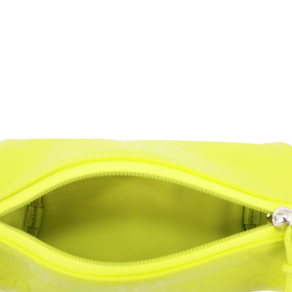 GUCCI Edge Cylinder Mini GG Matte Rubber Fabric Shoulder Bag Green 834248