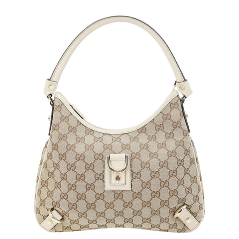 GUCCI Abbey GG Canvas D Ring GG Canvas Hobo Bag Beige 130738