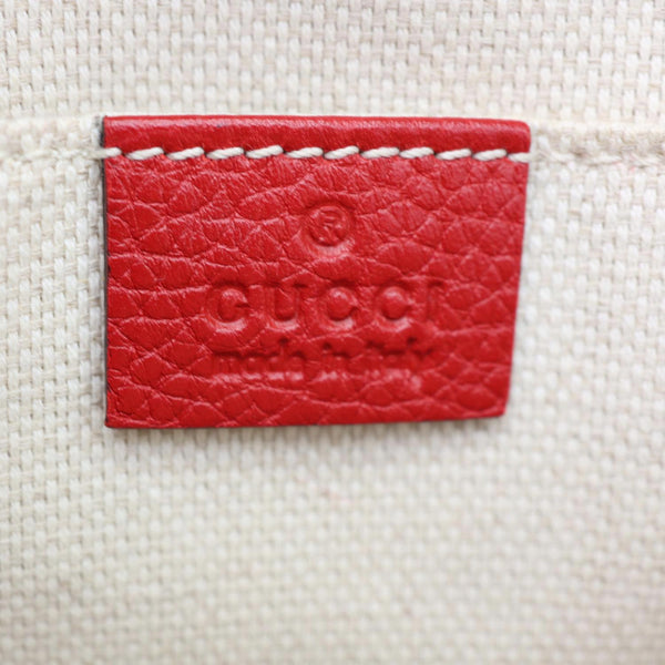 GUCCI Soho Disco Camera Leather Crossbody Bag Red 308364