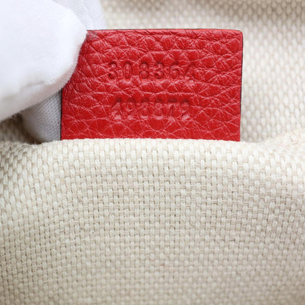 GUCCI Soho Disco Camera Leather Crossbody Bag Red 308364