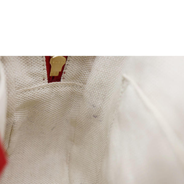 GUCCI Soho Disco Camera Leather Crossbody Bag Red 308364