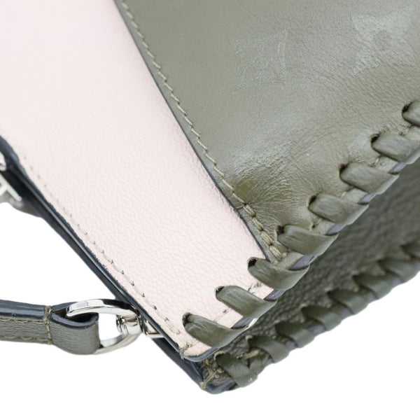 LOUIS VUITTON Very Zipped Monogram Leather Tote Shoulder Bag Green