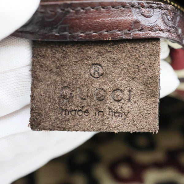 GUCCI Horsebit Suede Leather Tote Bag Brown