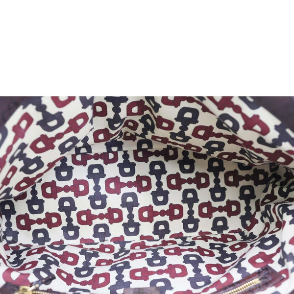 GUCCI Horsebit Suede Leather Tote Bag Brown