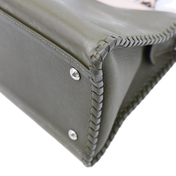LOUIS VUITTON Very Zipped Monogram Leather Tote Shoulder Bag Green