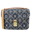 LOUIS VUITTON Metis Pochette Jacquard Since 1854 Top Handle Satchel Bag Blue