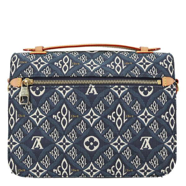 LOUIS VUITTON Metis Pochette Jacquard Since 1854 Top Handle Satchel Bag Blue