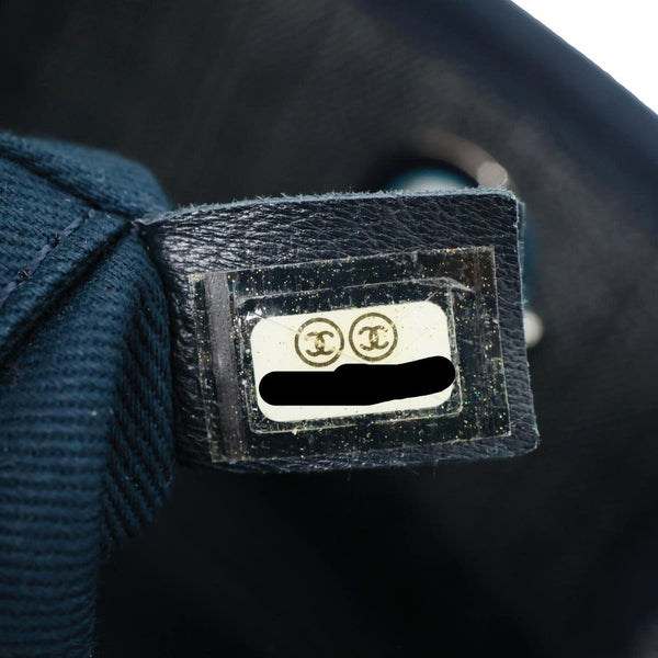 CHANEL Deauville Small Denim Tote Bag Navy Blue