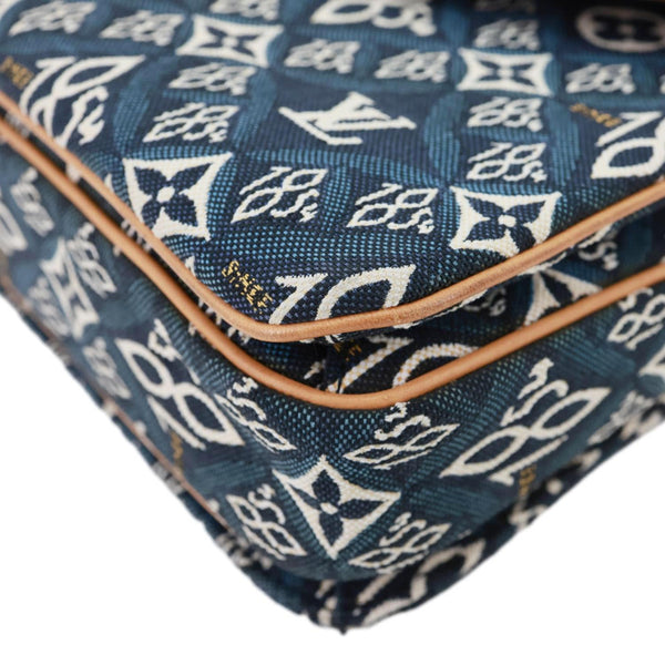 LOUIS VUITTON Metis Pochette Jacquard Since 1854 Top Handle Satchel Bag Blue