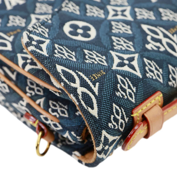 LOUIS VUITTON Metis Pochette Jacquard Since 1854 Top Handle Satchel Bag Blue