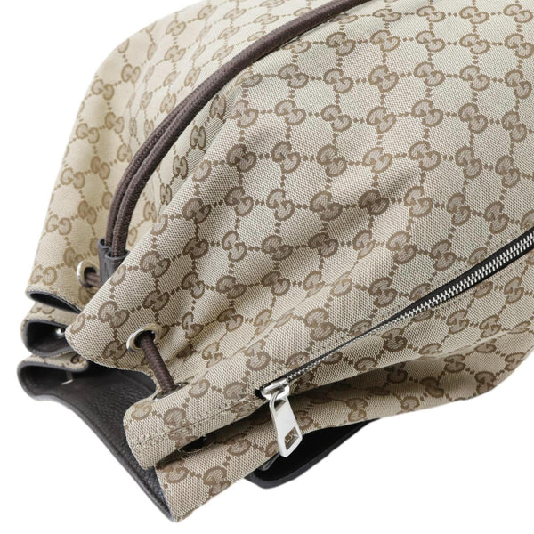 GUCCI Drawstring GG Canvas Backpack Bag Beige 449175