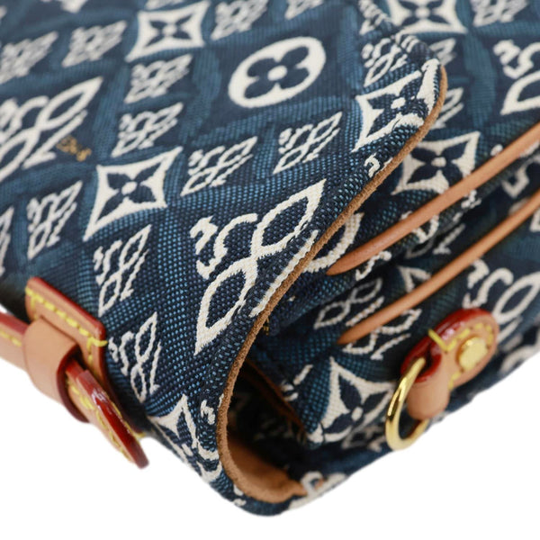 LOUIS VUITTON Metis Pochette Jacquard Since 1854 Top Handle Satchel Bag Blue