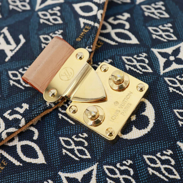 LOUIS VUITTON Metis Pochette Jacquard Since 1854 Top Handle Satchel Bag Blue