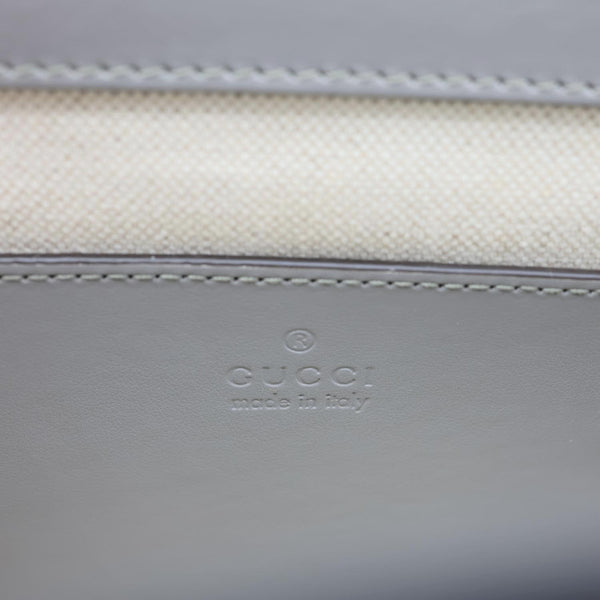 GUCCI Double G Small Matelasse Leather Chain Shoulder Bag Grey 702200