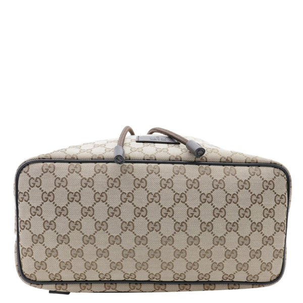 GUCCI Drawstring GG Canvas Backpack Bag Beige 449175