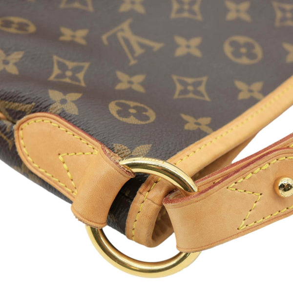 LOUIS VUITTON Delightful MM Monogram Canvas Hobo Bag Brown