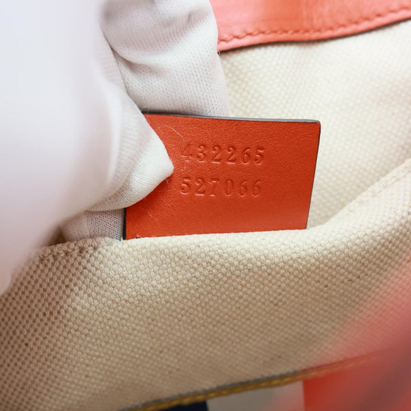 GUCCI Web Heart GG Marmont Leather Backpack Orange 432265