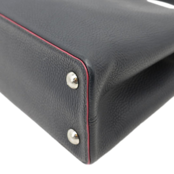 LOUIS VUITTON Capucines PM Taurillon Leather Shoulder Bag Black
