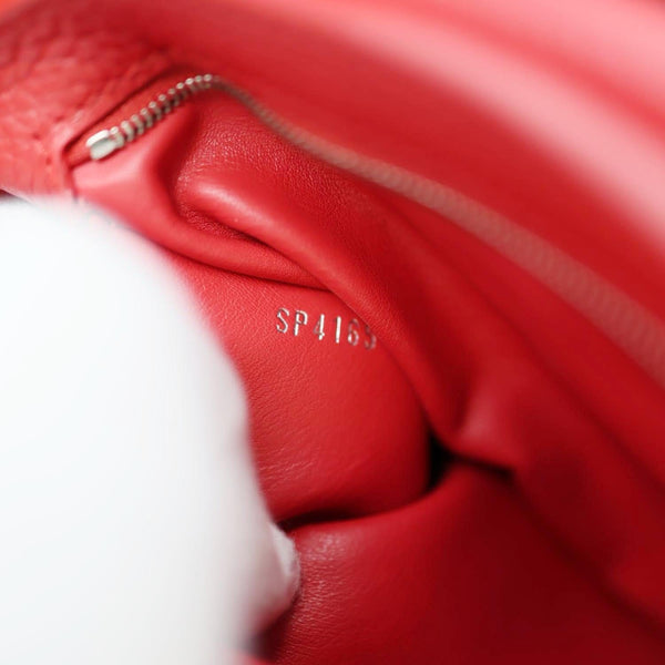 LOUIS VUITTON Capucines BB Taurillon Leather Satchel Bag Red