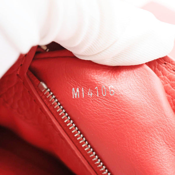 LOUIS VUITTON Capucines PM Taurillon Leather Shoulder Bag Red
