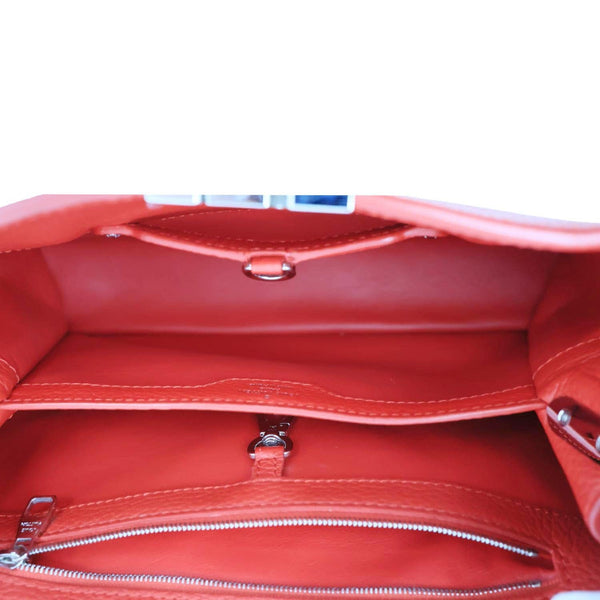 LOUIS VUITTON Capucines PM Taurillon Leather Shoulder Bag Red