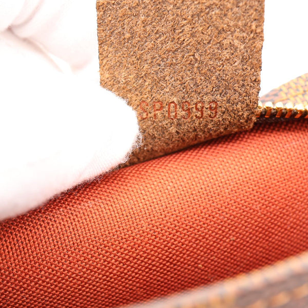 LOUIS VUITTON Trousse Makeup Damier Ebene Pochette Clutch Brown